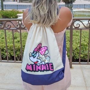Minnie backpack folding portable bag